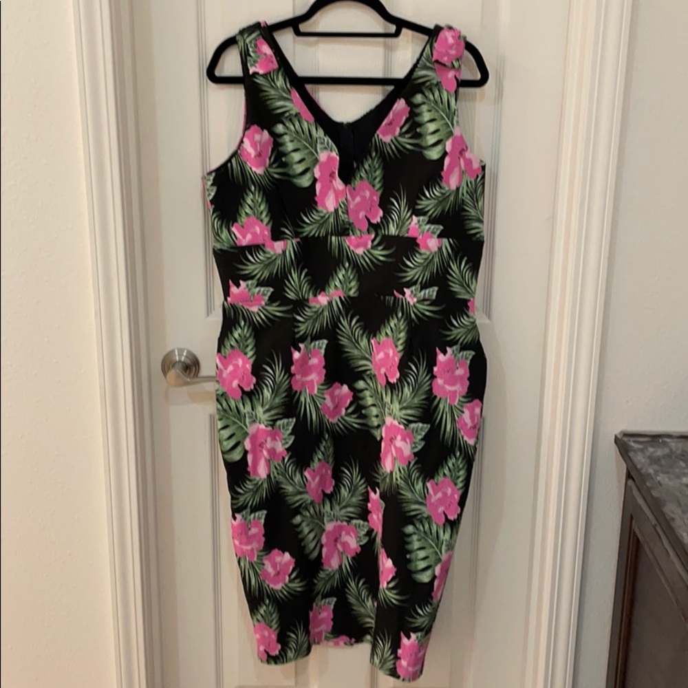 NWT Pinup Girl floral wiggle dress 2X